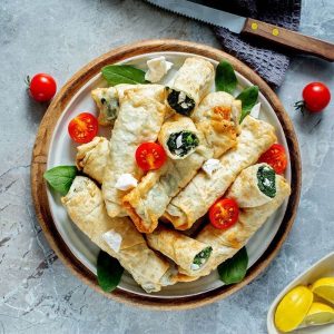 Borekler with Spinach (Vegetarian)